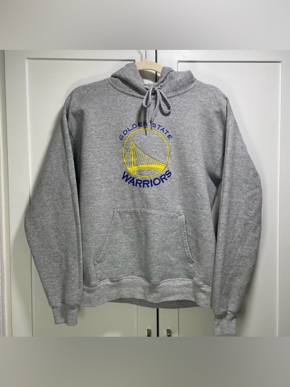 Throwback Golden State Warriors Hoodie Heather Grey